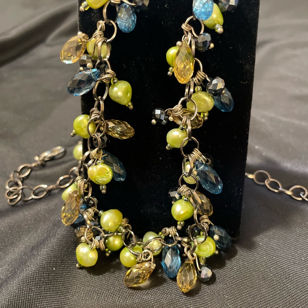 Pearl and crystal necklace